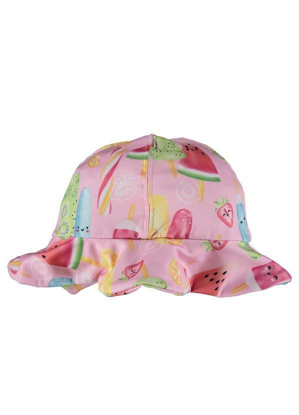 Up Baby - Chapéu de Praia Bebê Menina Uv Fps +50 Rosa