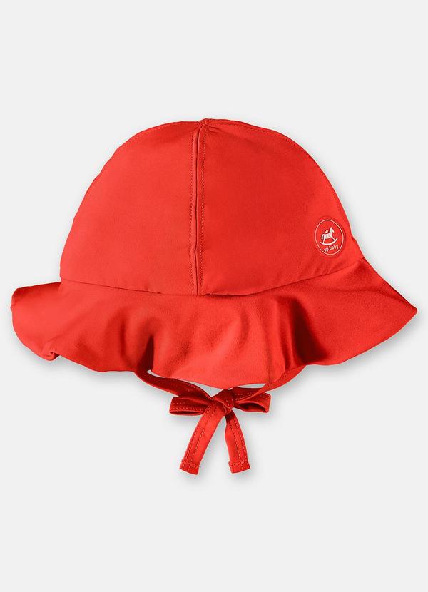 Up Baby - Chapéu para Bebê Proteção Fps+50 Vermelho