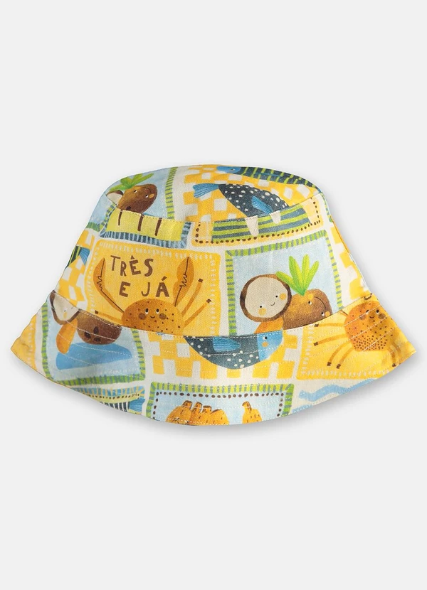 Três e Já - Chapéu Unissex em Viscolinho Branco 2