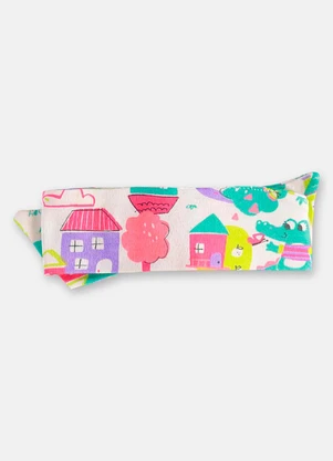 Up Baby - Faixa Cabelo Bebê Menina em Suedine Branco - UP BABY
