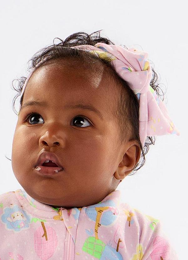 Up Baby - Faixa de Cabelo para Bebê em Suedine Roxo