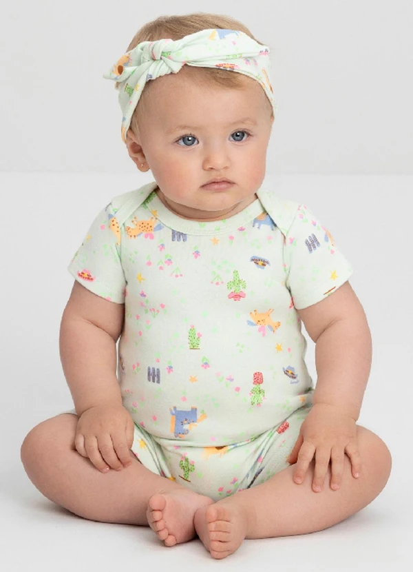 Up Baby - Faixa de Cabelo para Menina Up Baby Verde