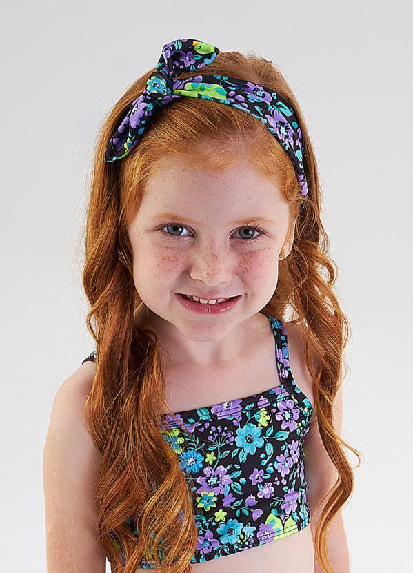 Up Baby - Faixa de Cabelo Praia Infantil Uv Fps +50 Preto