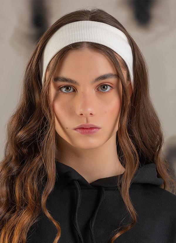 Choyee - Faixa e Scrunchie Bege