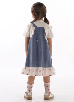 Up Baby - Vestido Cotton Laço Babados Branco - UP BABY