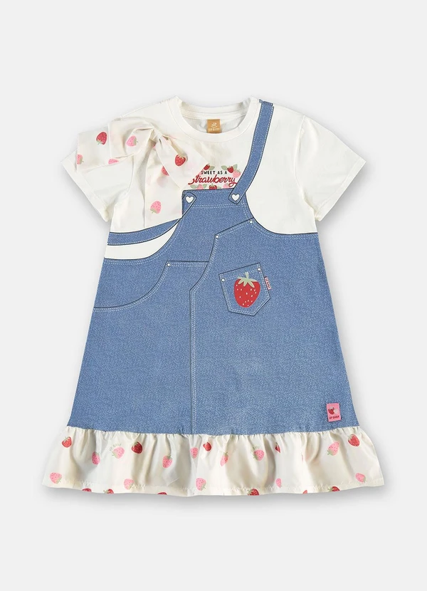 Up Baby - Vestido Cotton Laço Babados Branco 4