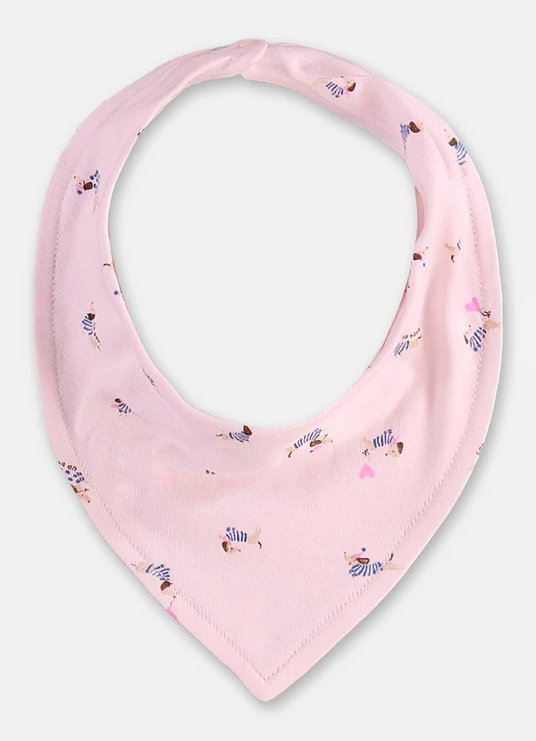 Up Baby - Babador Bandana Bebê Menina Suedine Rosa 1