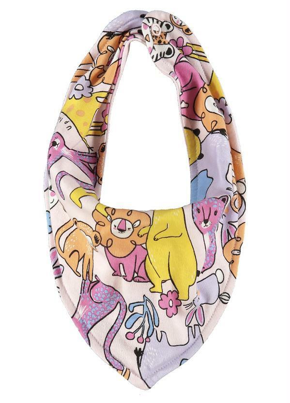 Up Baby - Babador Bandana em Suedine para Bebê Rosa