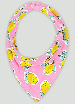 Up Baby - Babador Bandana para Bebê Menina Rosa - UP BABY