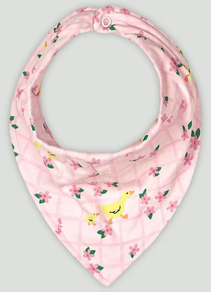 Up Baby - Babador Bandana para Bebê Menina Rosa - UP BABY