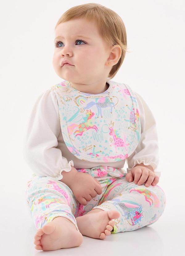 Up Baby - Babador Comfy Unissex para Bebê Off White 1