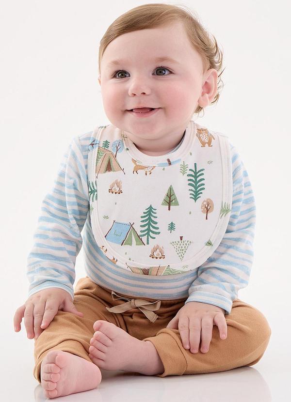 Up Baby - Babador Comfy Unissex para Bebê Off White 1