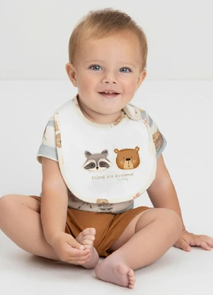 Babador Comfy Unissex para Bebê Up Baby Branco - UP BABY