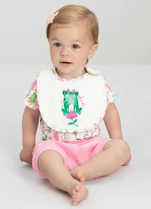 Babador Comfy Unissex para Bebê Up Baby Branco - UP BABY