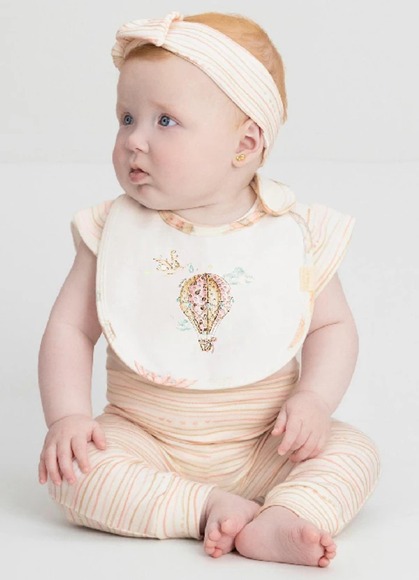 Up Baby - Babador Comfy Unissex para Bebê Up Baby Branco