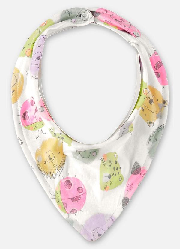Up Baby - Babador para Bebê Menina em Suedine Bege