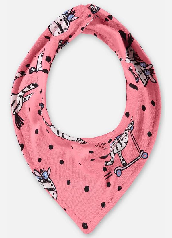 Up Baby - Babador para Bebê Menina em Suedine Rosa