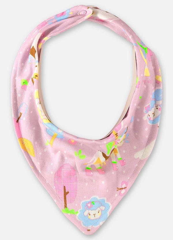 Up Baby - Babador para Bebê Menina em Suedine Roxo