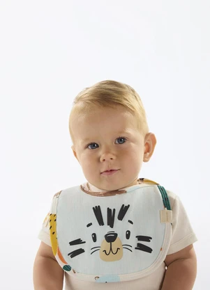 Up Baby - Babador Suedine Unissex Bebê Azul - UP BABY