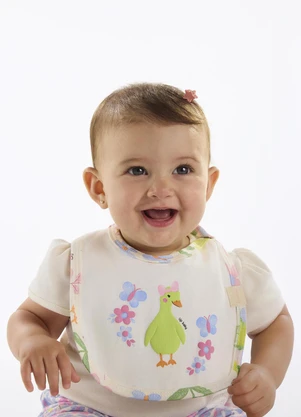 Up Baby - Babador Suedine Unissex Bebê Bege - UP BABY