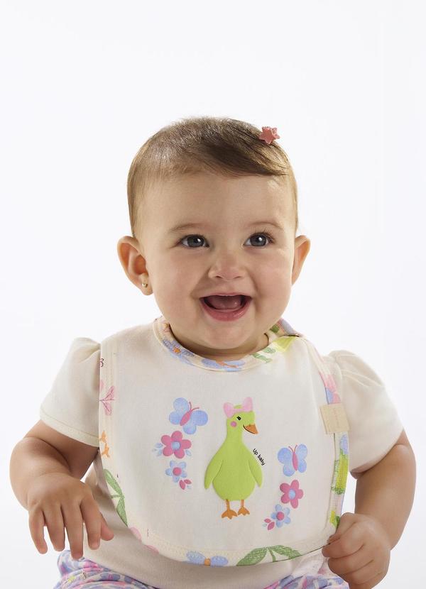 Up Baby - Babador Suedine Unissex Bebê Bege