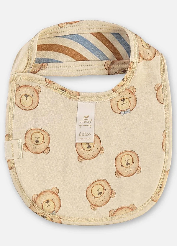 Up Baby - Babador Suedine Unissex Bebê Marrom 3