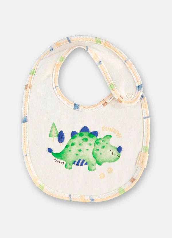 Up Baby - Babador Unissex Bebê Forro Plástico Up Baby Bege 2