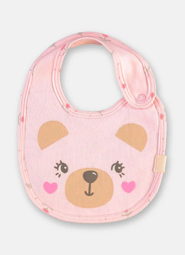 Up Baby - Babador Unissex Bebê Forro Plástico Rosa 2