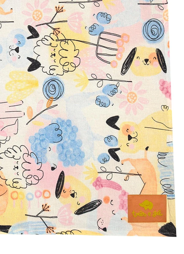 Três e Já - Bandana Unissex em Viscolinho Bege 2