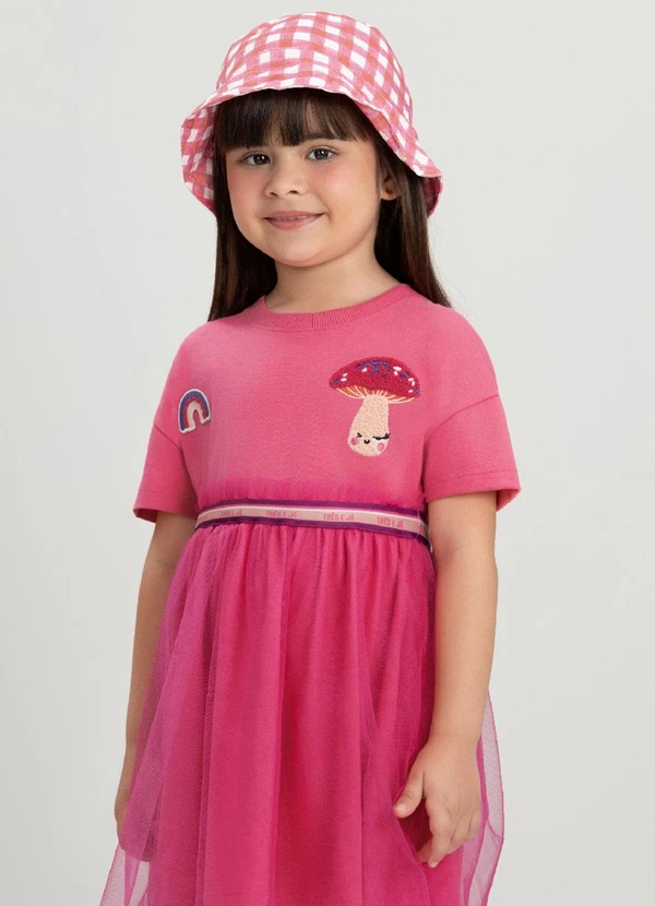 Três e Já - Chapéu Bucket Fantasia Três e Já Rosa