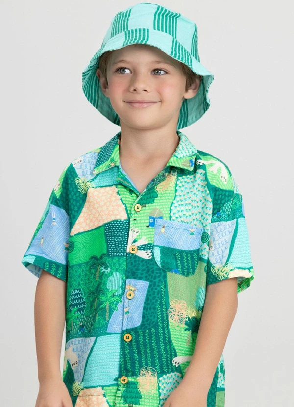 Três e Já - Chapéu Bucket Natureza Três e Já Azul