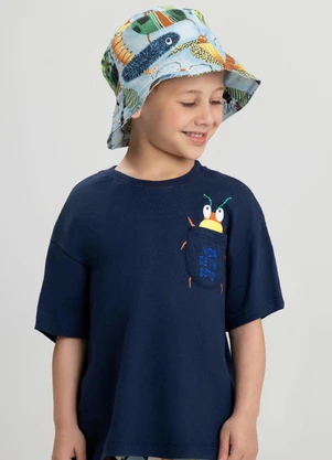 Chapéu Bucket Vida de Inseto Três e Já Azul - TRÊS E JÁ