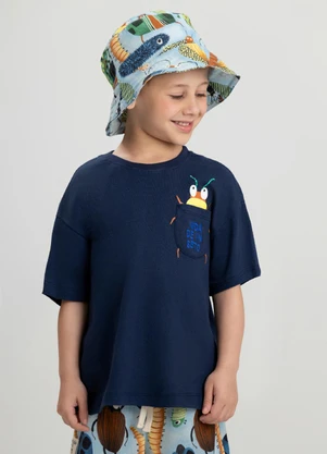 Chapéu Bucket Vida de Inseto Três e Já Azul - TRÊS E JÁ