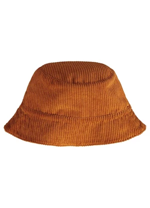 Três e Já - Chapéu Infantil em Veludo Cotelê Marrom - TRÊS E JÁ