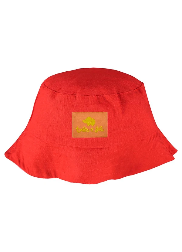 Três e Já - Chapéu Unissex Dupla Face Bege 2