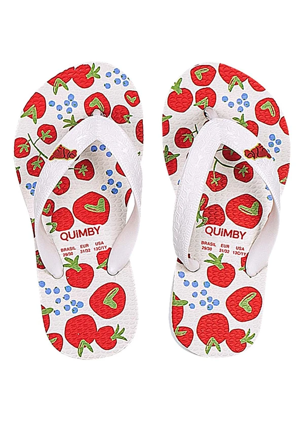 Quimby - Chinelo Infantil Feminino Tomatinho Quimby Bege