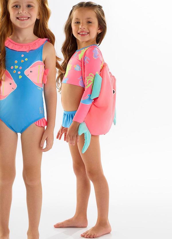 Up Baby - Mochila Peixinho em Microfibra Rosa 2