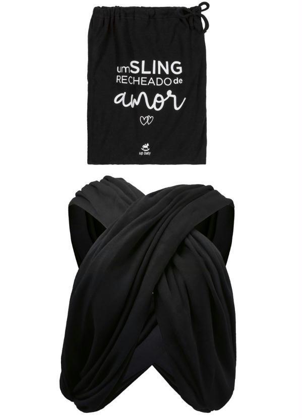 Up Baby - Sling Suedine para Carregar Bebê Preto