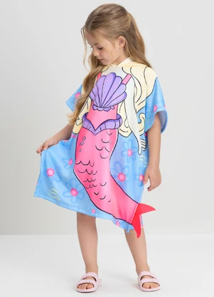 Toalha para Menina de Sereia Up Baby Azul - UP BABY