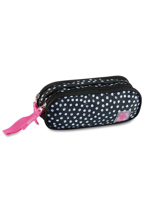 Rovitex - Estojo Feminino Poá Preto