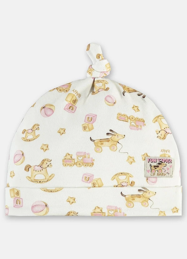 Up Baby - Gorro Bebê Suedine Digital Estampado