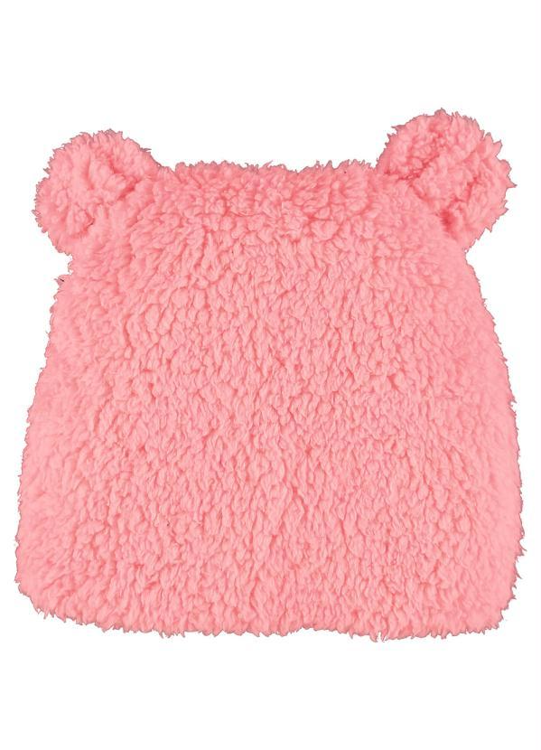 Up Baby - Gorro em Pelo Carneirinho Rosa 2