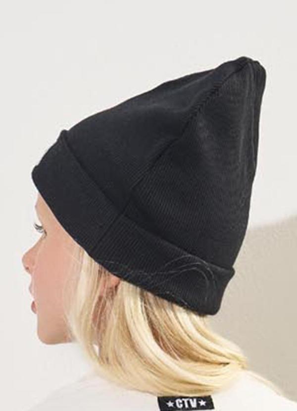 Catavento - Gorro em Ribana Preto 2