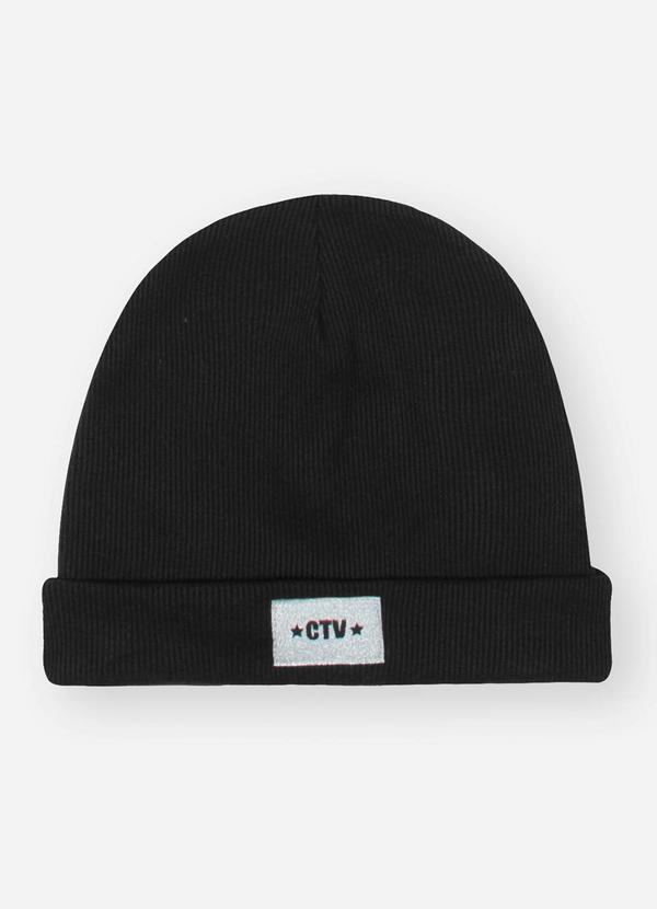 Catavento - Gorro em Ribana Preto 5