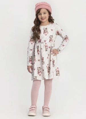 Alakazoo - Meia Calça Infantil Lisa Menina Rosa - ALAKAZOO