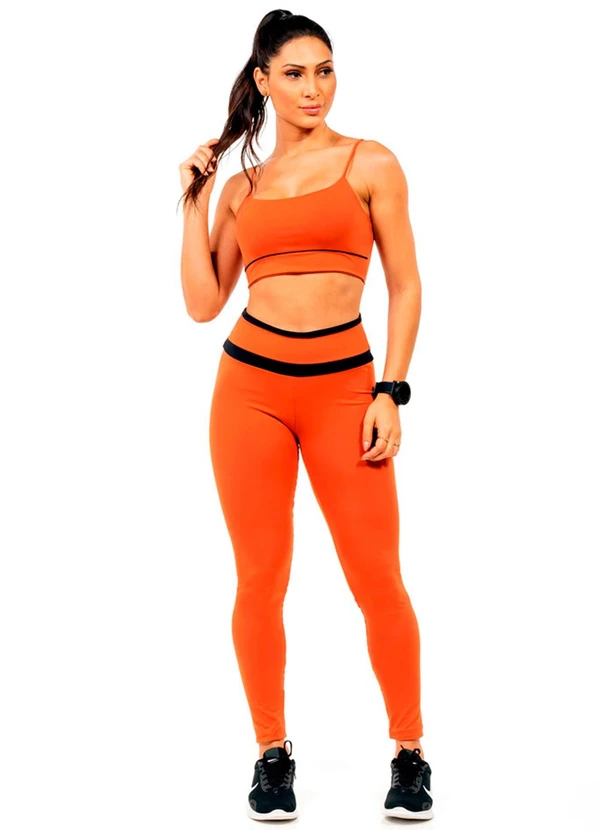 Cobertura - Legging Suplex Feminina Laranja 2