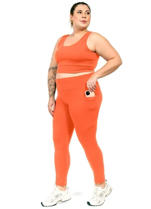 Cobertura - Legging Suplex Feminina Laranja - COBERTURA