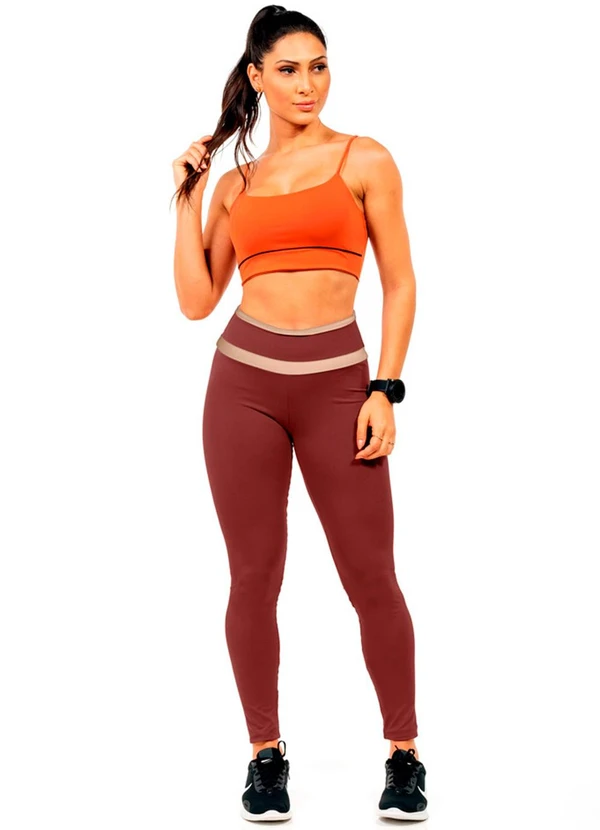 Cobertura - Legging Suplex Feminina Marrom 2
