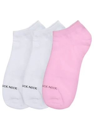 Trick Nick - Kit 3 pares de Meia Soquete Branco - TRICK NICK