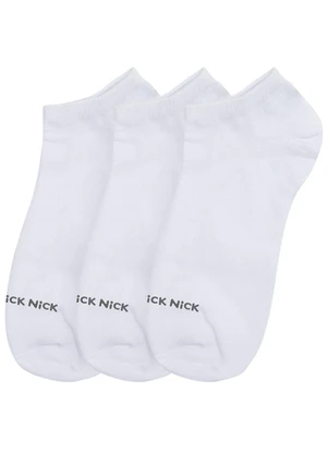 Trick Nick - Kit 3 pares de Meia Soquete Branco - TRICK NICK